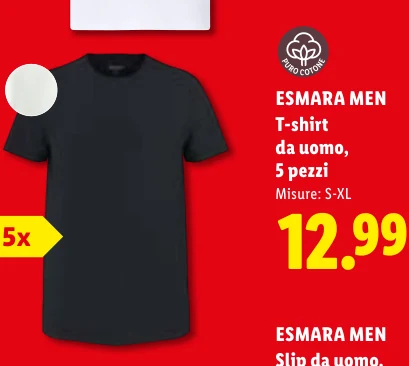 MEN T-shirt da uomo, 5 pezzi - Esmara