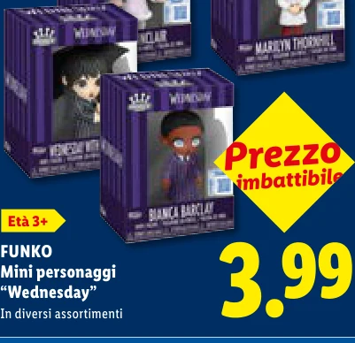 Mini personaggi “Wednesday” - Funko