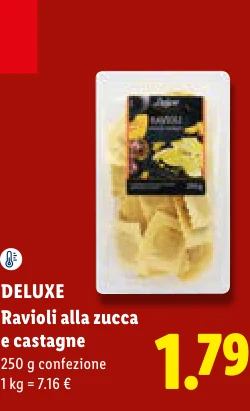 Ravioli alla zucca e castagne - Deluxe