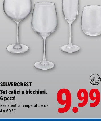 Set calici o bicchieri, 6 pezzi - Silvercrest