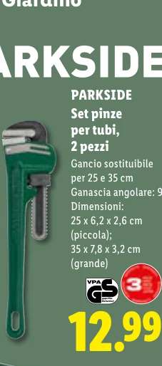 Set pinze per tubi, 2 pezzi - Parkside