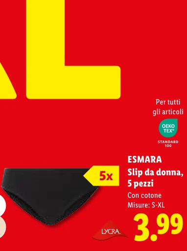 Slip da donna, 5 pezzi - Esmara