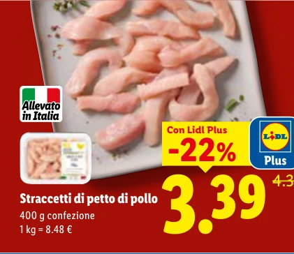 Straccetti di petto di pollo