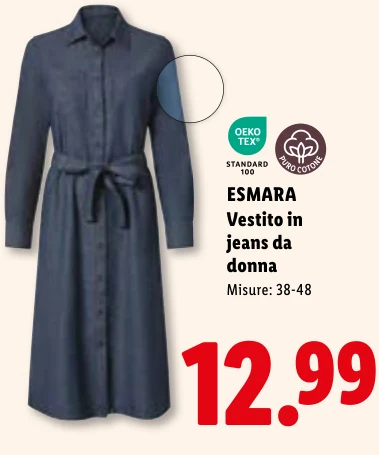 Vestito in jeans da donna - Esmara