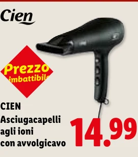Asciugacapelli agli ioni - Cien