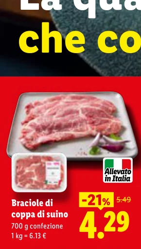 Braciole di coppa di suino