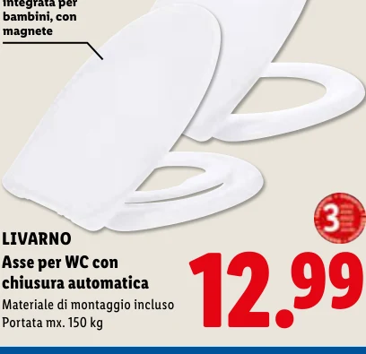 Asse per WC con chiusura automatica - Livarno