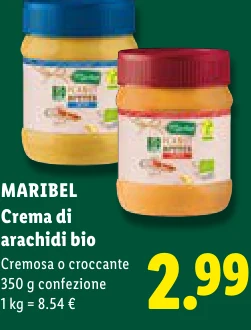 Crema di arachidi bio - Maribel
