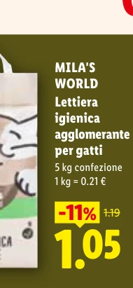 Lettiera igienica agglomerante per gatti - Mila'S World