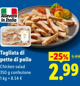 Tagliata di petto di pollo