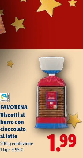 Biscotti al burro con cioccolato al latte - Favorina