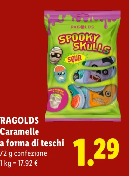 Caramelle a forma di teschi - Ragolds