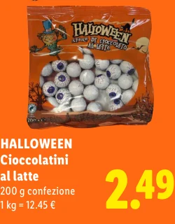 Cioccolatini al latte - Halloween