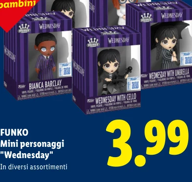 Mini personaggi "Wednesday" - Funko