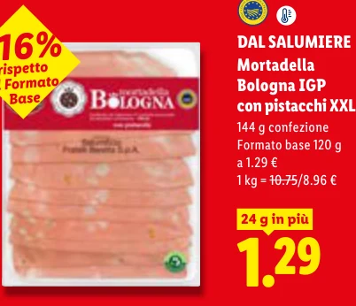 Mortadella Bologna IGP con pistacchi XXL - Dal Salumiere