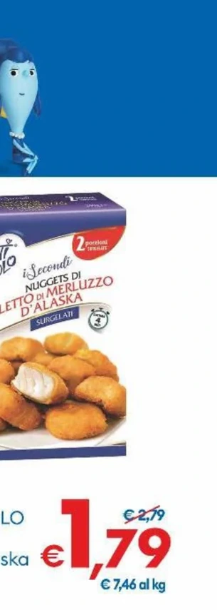 NUGGETS PRONTI AL VOLO di filetto di merluzzo d'Alaska g 240