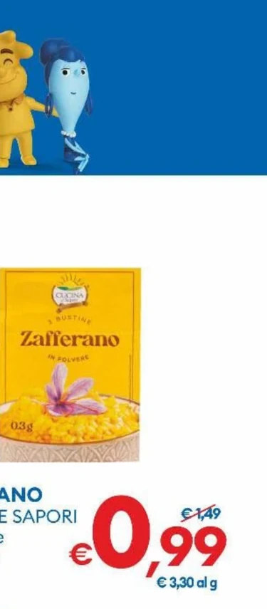ZAFFERANO CUCINA E SAPORI 3 bustine g 0,30