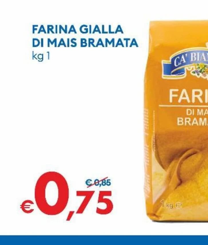 FARINA GIALLA DI MAIS BRAMATA kg 1