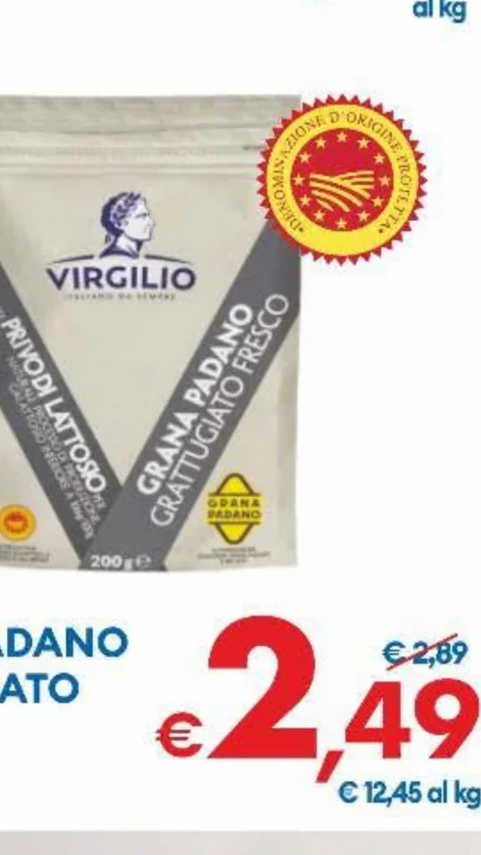 GRANA PADANO GRATTUGIATO VIRGILIO g 200