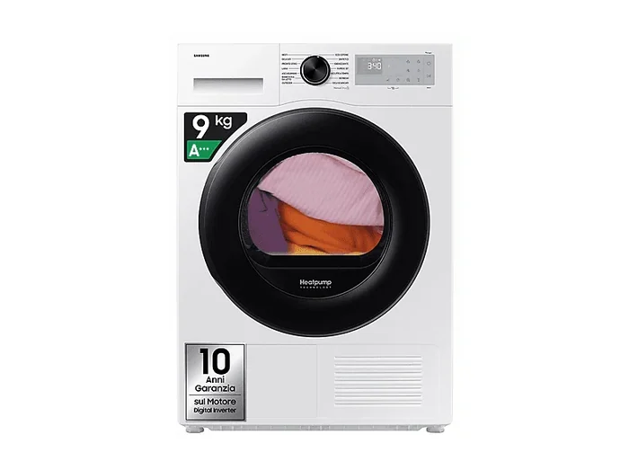 ASCIUGATRICE DV90DG52A0AHET Condensazione, 9 kg, profondità 60 cm, 65 dB(A), Bianco, Classe C - SAMSUNG
