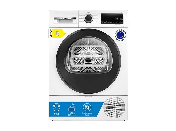Asciugatrice WQG24200IT, a condensazione, 9 kg,, profondità 64,8 cm, AutoDry, filtro EasyClean,Classe D - BOSCH