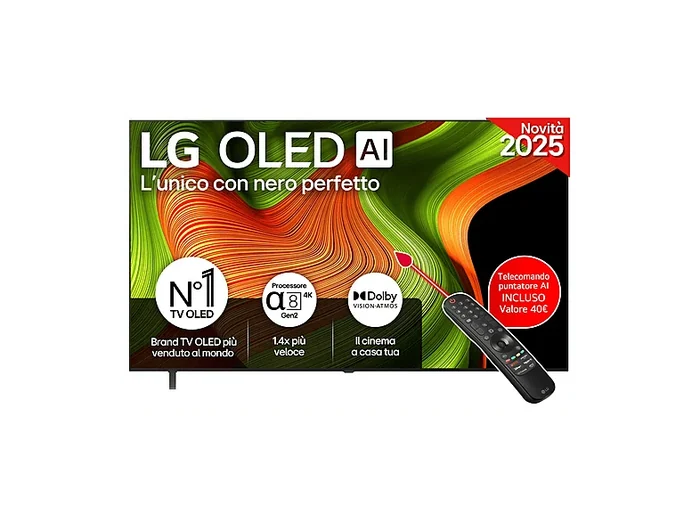 OLED AI B5 OLED77B56LA TV OLED, SMART TV, 77 ", OLED, Processore a8 Gen2 4K con AI, Classe F - LG