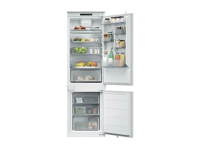 FRIGORIFERO DA INCASSO CNBQL3518EV, Capacità netta totale 268 l, Rumorosità: 35 dB(A), LAN wireless, 4 ripiani, Dimensioni: L 54 cm A 177,2 cm P 55 cm, Bianco, Classe E - CANDY