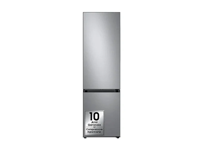 FRIGORIFERO COMBINATO RB38C7B5BS9/EF, Capacità netta totale 387 l, Rumorosità: 35 dB(A), LAN wireless, 4 ripiani, Dimensioni: L 59,5 cm A 203 cm P 65,8 cm, Inox Spazzolato, Classe B - SAMSUNG