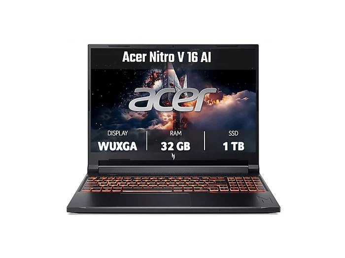 Nitro V 16 AI ANV16-42 Notebook Gaming, 16 ", processore AMD Ryzen 7 260, NVIDIA GeForce RTX™ 5070, RAM 32 GB, 1024 GB SSD, Black, Windows 11 Home - ACER