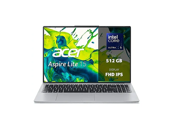 Aspire Lite 15 AL15-54P-56N1 NOTEBOOK, 15,6 ", processore Intel® Core Ultra 5 115U, Intel®, RAM 16 GB, 512 GB SSD, Silver, Windows 11 Home - ACER