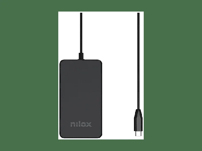 CARICABATTERIA 65W Charger GaN USB-C da 15W-65W, Nero - NILOX TECH