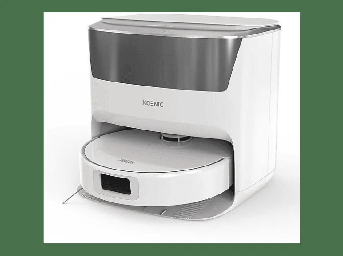ROBOT ASPIRAPOLVERE KRVC21526IT, Potenza 60 W, Lavapavimenti, Autonomia fino a 170 min, Sensore di superficie, Spazzola laterale, Base di carica, Bianco - KOENIC