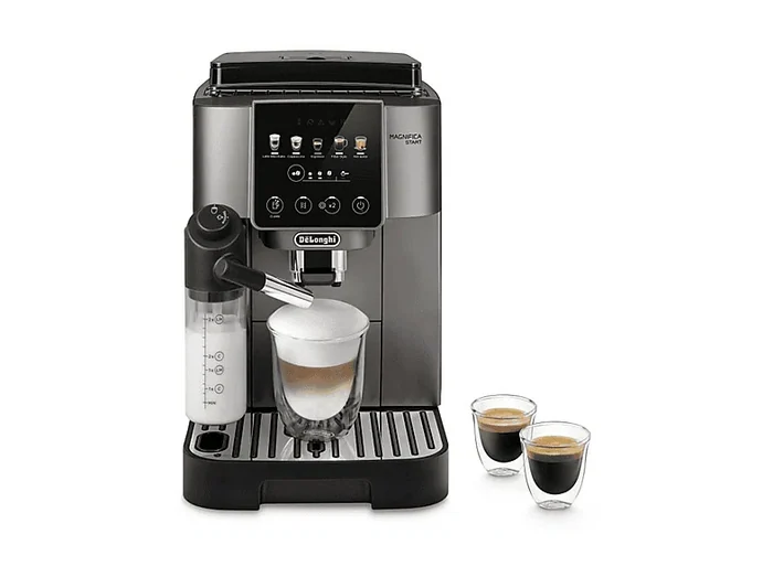 MACCHINA CAFFÈ AUTOMATICA ECAM220.91.TB, Pressione pompa 15 bar, Potenza 1450 W, Funzione Regolazione macinatura, Programma pulizia, Titanium - Black - DE'LONGHI