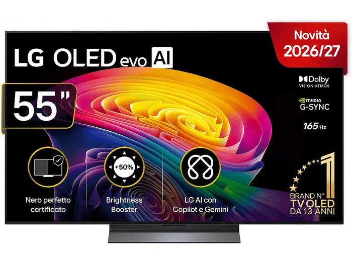 OLED evo AI C6 OLED55C65 TV OLED, SMART TV, 55 ", OLED, Processore a11 AI 4K Gen3, Classe F - LG