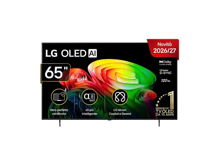 OLED AI B6 OLED65B65LA TV OLED, SMART TV, 65 ", OLED, Processore a8 AI 4K Gen3, Classe F - LG