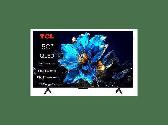 50T69C, Smart TV QLED 50'', TV Direct LED, TV 4K HDR, Smart TV alimentata da Google TV (Dolby Vision & Atmos, Game Master, Motion Clarity, compatibile con Google Assistant e Alexa) - TCL