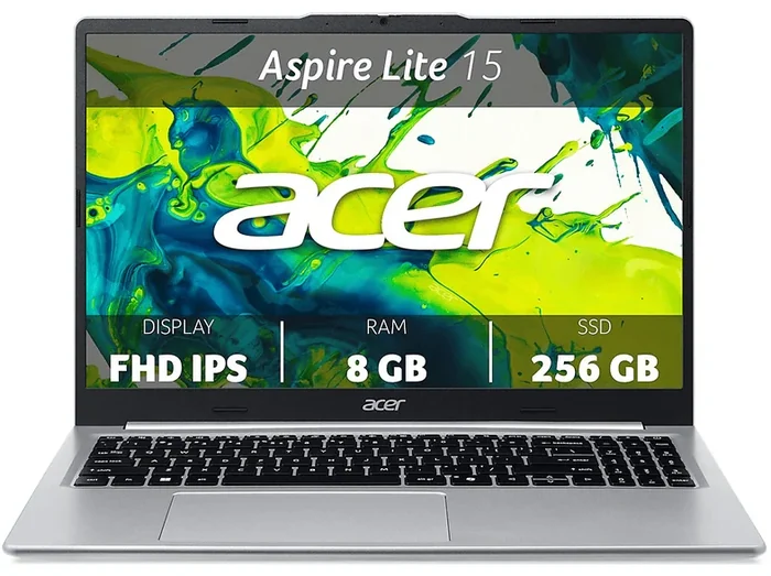 Aspire Lite 15 AL15-46P-R49F Notebook Gaming, 15,6 ", processore AMD Ryzen 3 5400U, AMD Radeon™ Onboard Graphics, RAM 8 GB, 256 GB SSD, Silver, Windows 11 Home - ACER