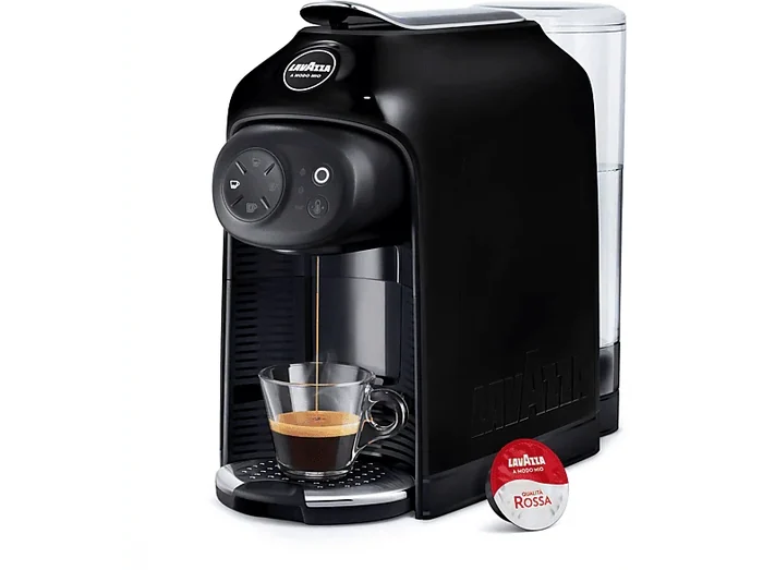MACCHINA CAFFÈ CAPSULE LM IDOLA BLACK INK, Compatibile con Capsule Lavazza A Modo Mio, Pressione pompa 15 bar, Potenza 1500 W, Serbatoio acqua 1,1 l, Disattivazione automatica, NERO - LAVAZZA