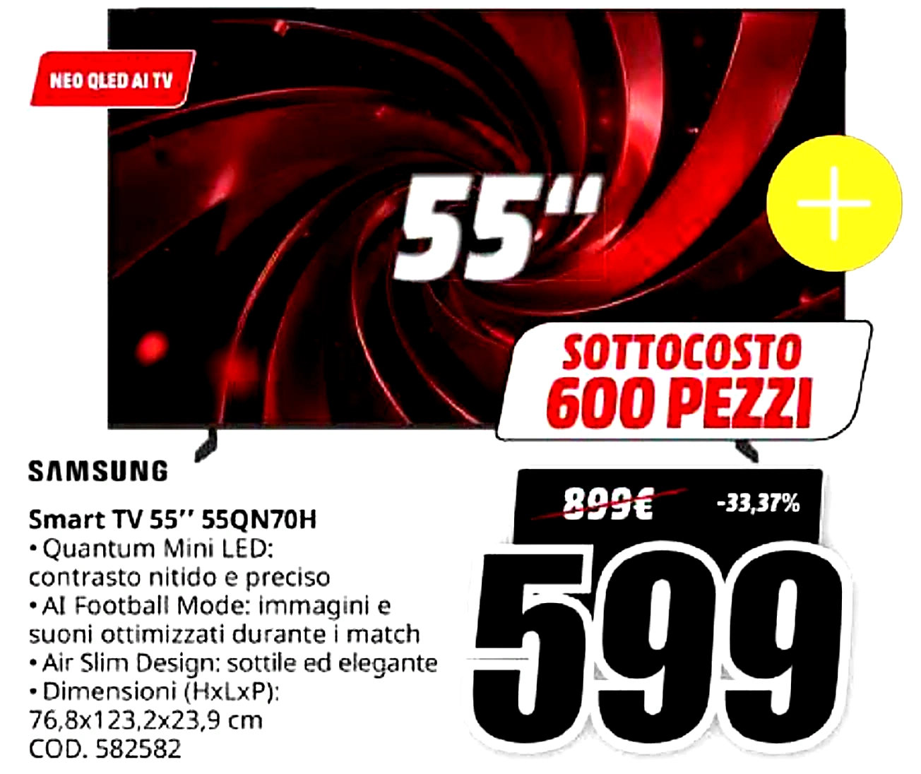 Smart TV 55QN70H 55 pollici - Samsung