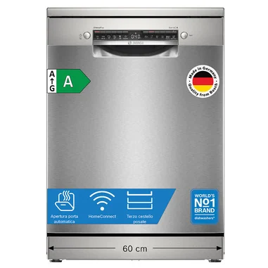 Serie 4 SMS4ECI28E Lavastoviglie da libera installazione 14 coperti Acciaio spazzolato anti-impronta Classe A - Bosch