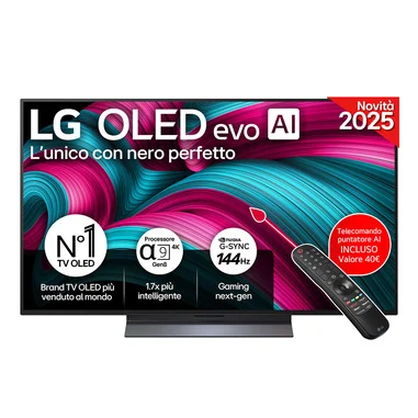 OLED evo AI OLED48C55LA TV Serie C5 48'' 4K, α9 Gen8, Dolby Vision, 40W, 4 HDMI, VRR 144Hz, Smart TV WebOS 25 - LG
