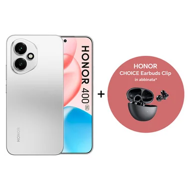 400 5G + EAR clip 16,6 cm (6.55") MagicOS 9.0 8 GB 512 GB 5300 mAh Argento - Honor