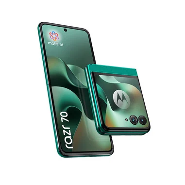 razr 70 (8/256GB, Doppia camera 50MP, Display interno FHD+ 6.9" 120Hz e esterno 3.62", MediaTek Dimensity 7450X, 4800mAh, TurboPower 30W, Android 16), PANTONE Sporting Green - Motorola