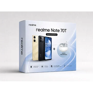 Note 70T 17,1 cm (6.74") Doppia SIM Android 15 4G USB tipo-C 4 GB 128 GB 6000 mAh Nero - realme