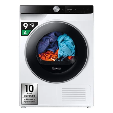 DV90DG6845LKU3 asciugatrice Libera installazione Caricamento frontale 9 kg Bianco - Samsung