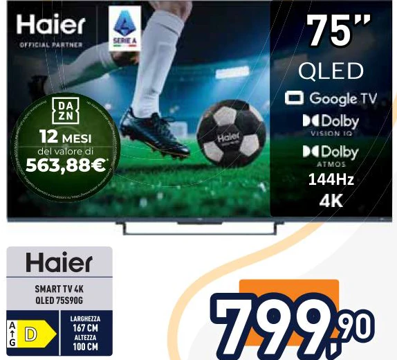 Smart TV 75S90G 75 pollici - Haier