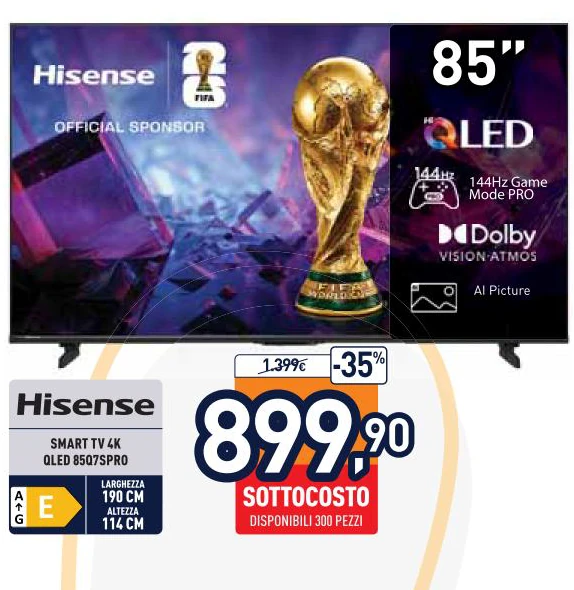 Smart TV 85Q7SPRO 85 pollici - Hisense