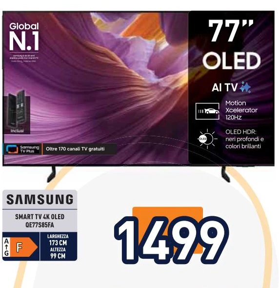 Smart TV QE77S85FA 77 pollici - Samsung